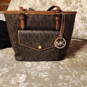 Michael Kors Brown Signature Tote Bag